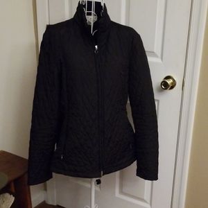 Black quilted jacket